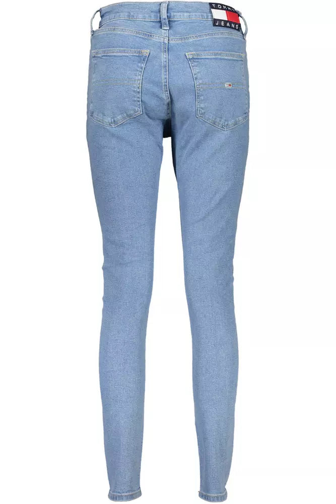 Light Blue Cotton Women Jeans