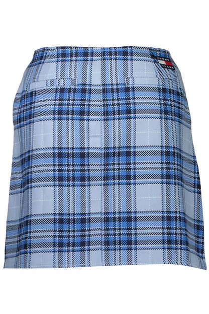 Light Blue Cotton Women Skirt