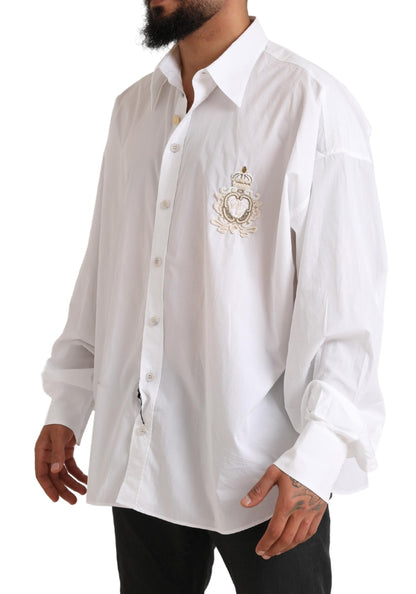 Elegant White Cotton Formal Shirt