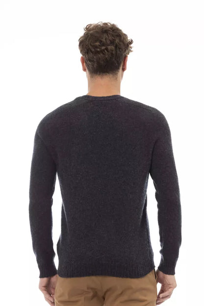 Black Wool Men Sweater