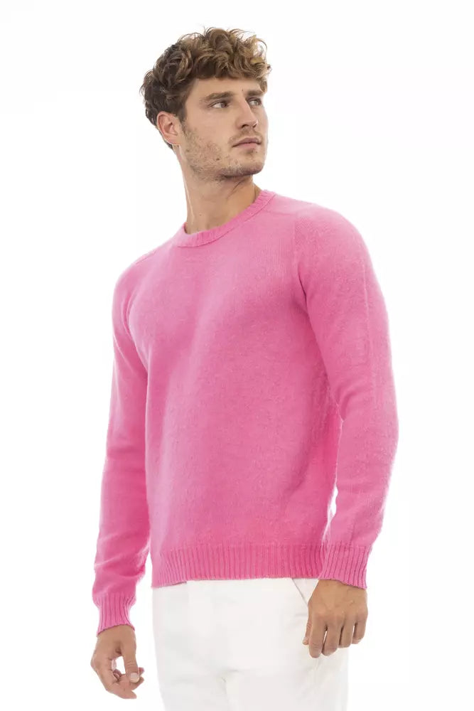 Pink Wool Men Sweater