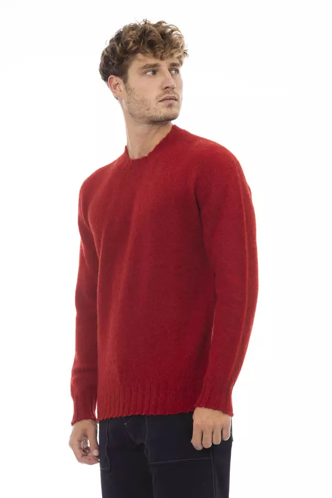 Red Wool Men Sweater