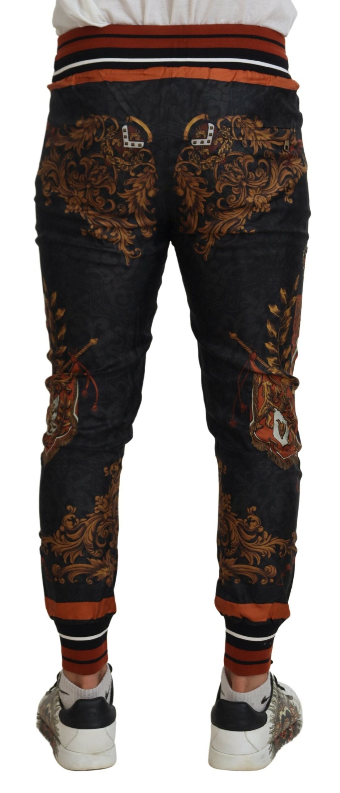 Baroque Crown Silk Sweatpants