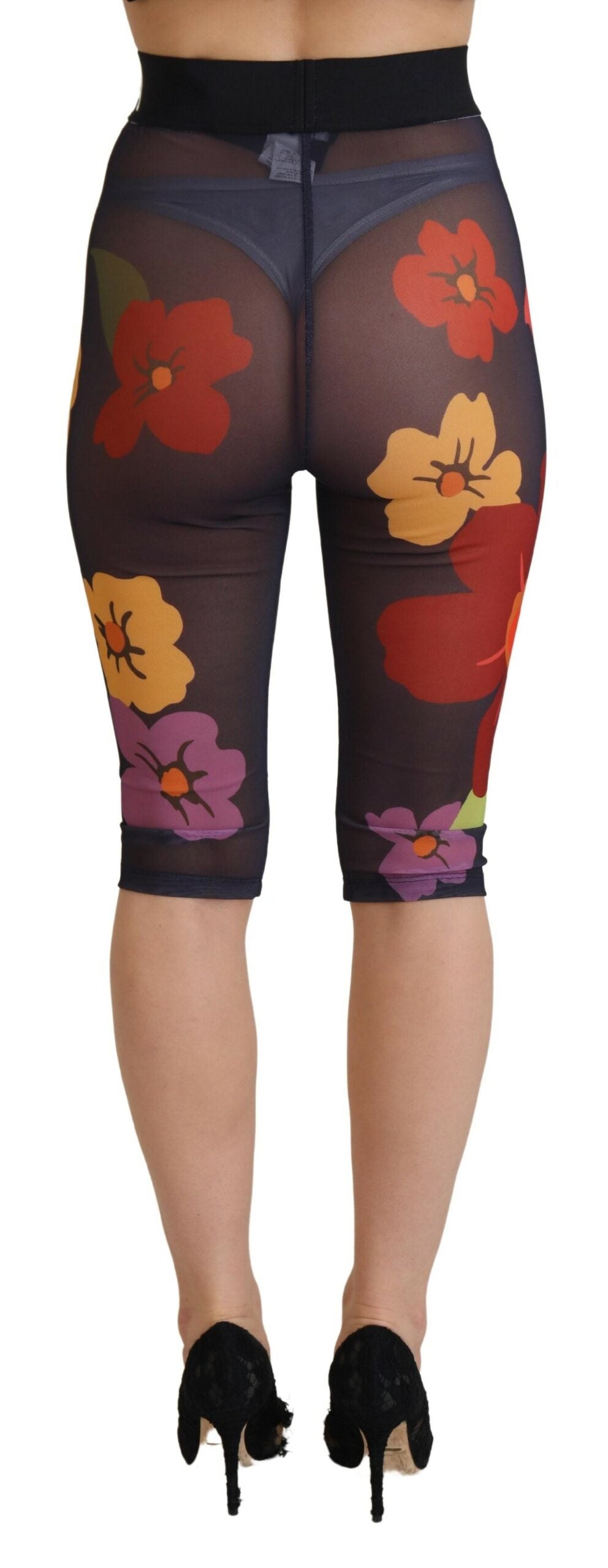 Elegant Floral Print High Waist Leggings