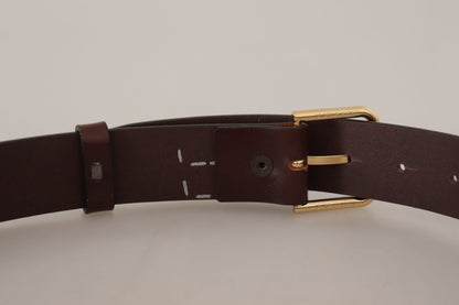 Elegant Dark Brown Leather Belt