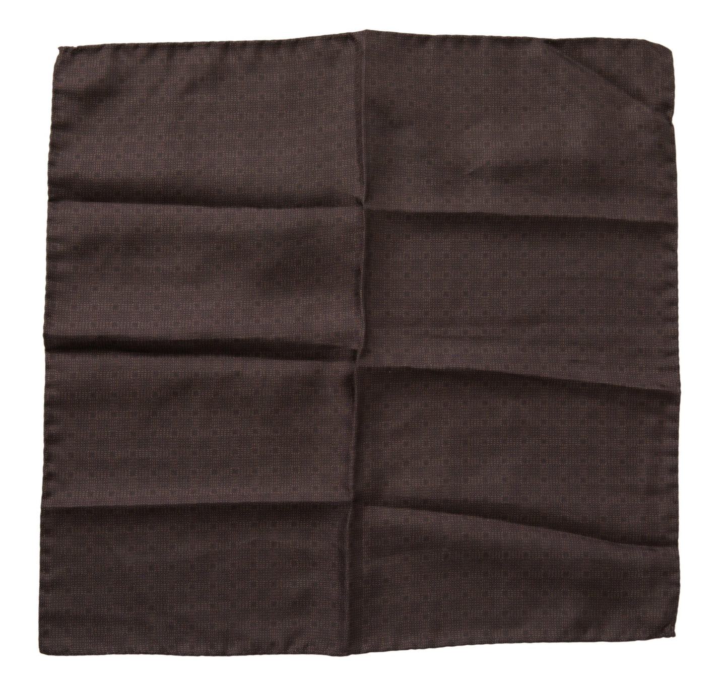 Elegant Silk Men's Square Scarf in Rich Brown