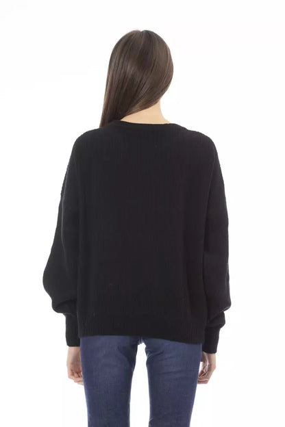 Black Wool Women Sweater