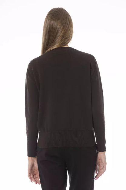 Brown Wool Women Sweater