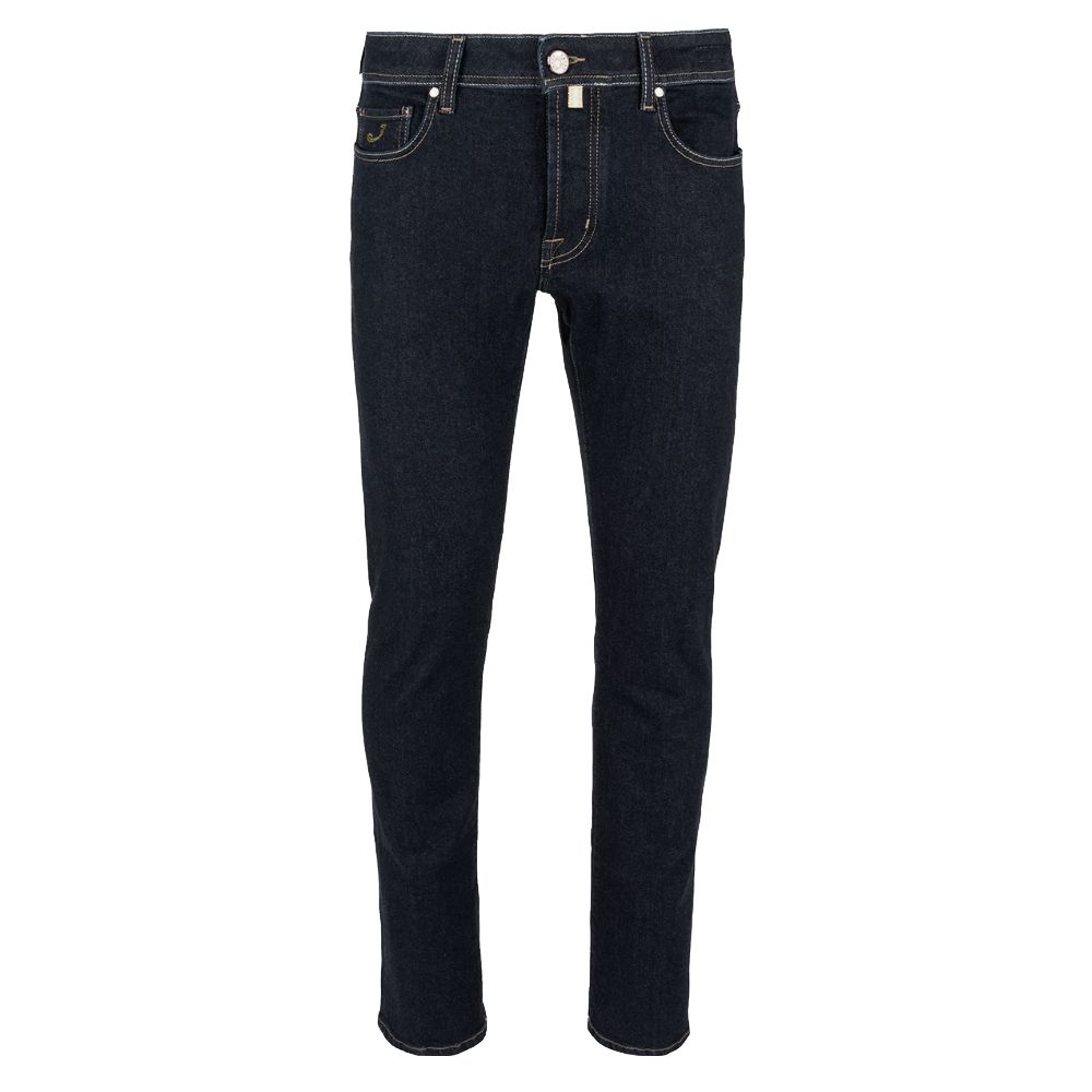 Elegant Slim Fit Dark Blue Designer Jeans