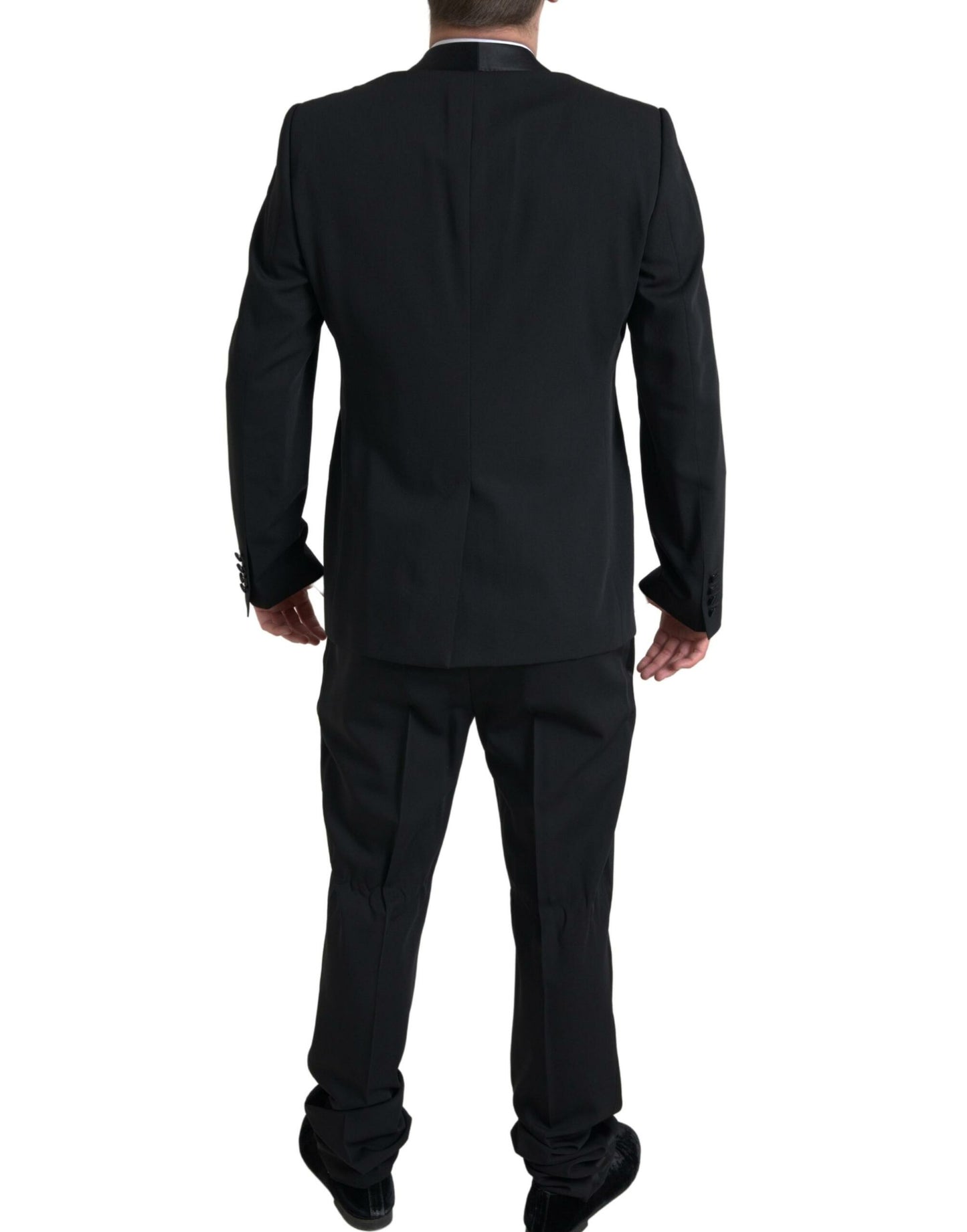 Elegant Black Slim Fit Two-Piece Suit