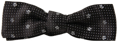 Elegant Black Silk Bow Tie