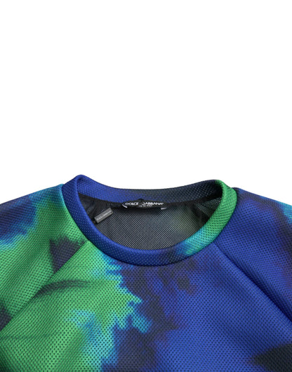 Multicolor Graphic Crew Neck Pullover Sweater