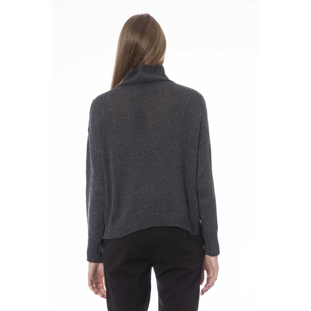 Gray Wool Women Sweater