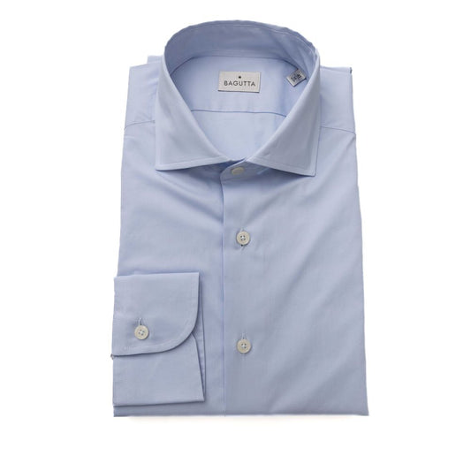 Light Blue Cotton Men Shirt