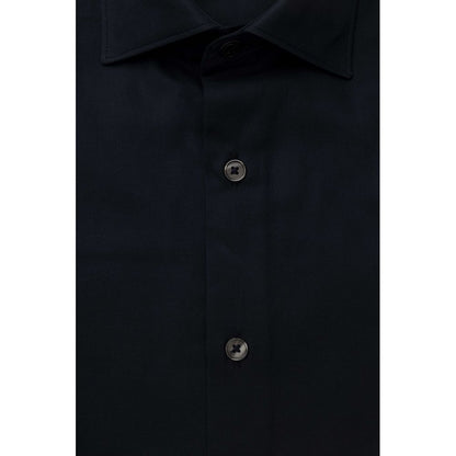 Blue Cotton Men Shirt