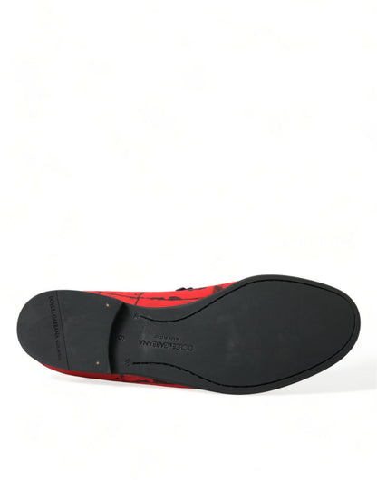 Torero-Inspired Luxe Red & Black Loafers