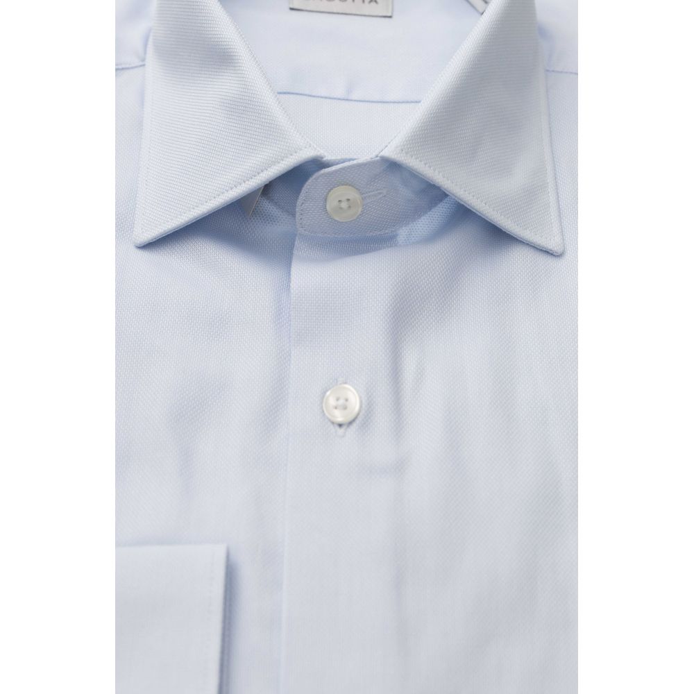 "Light Blue Cotton Men Shirt"