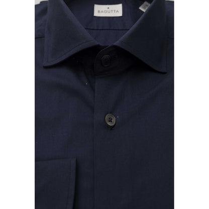 Blue Cotton Men Shirt