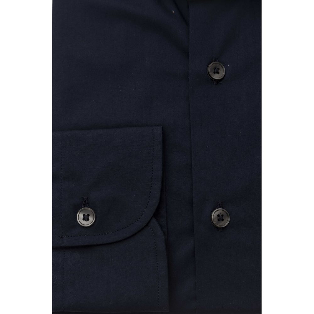 Blue Cotton Men Shirt