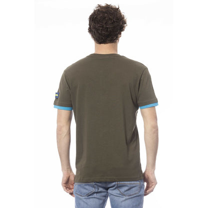 Green Cotton Men T-Shirt