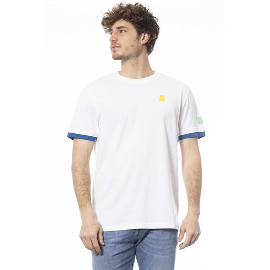 White Cotton Men T-Shirt