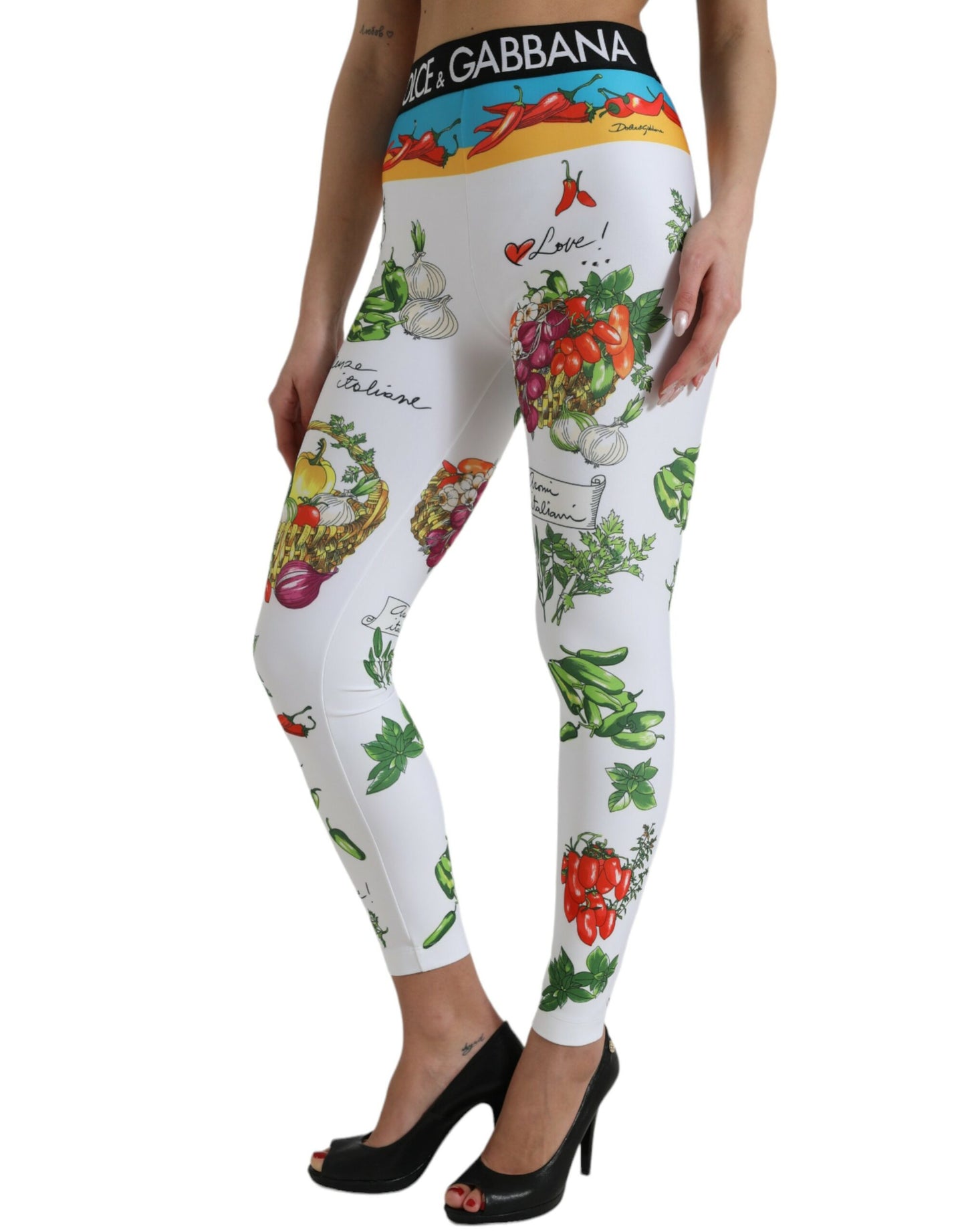 Elegant High Waist Printed Leggings