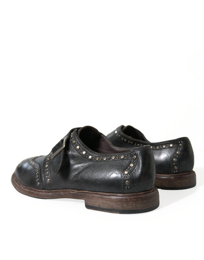 Elegant Calfskin Leather Monk Straps