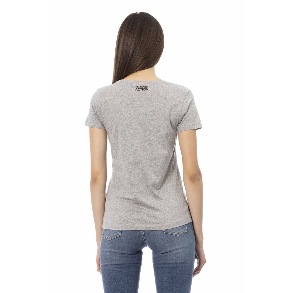 Gray Cotton Women Top