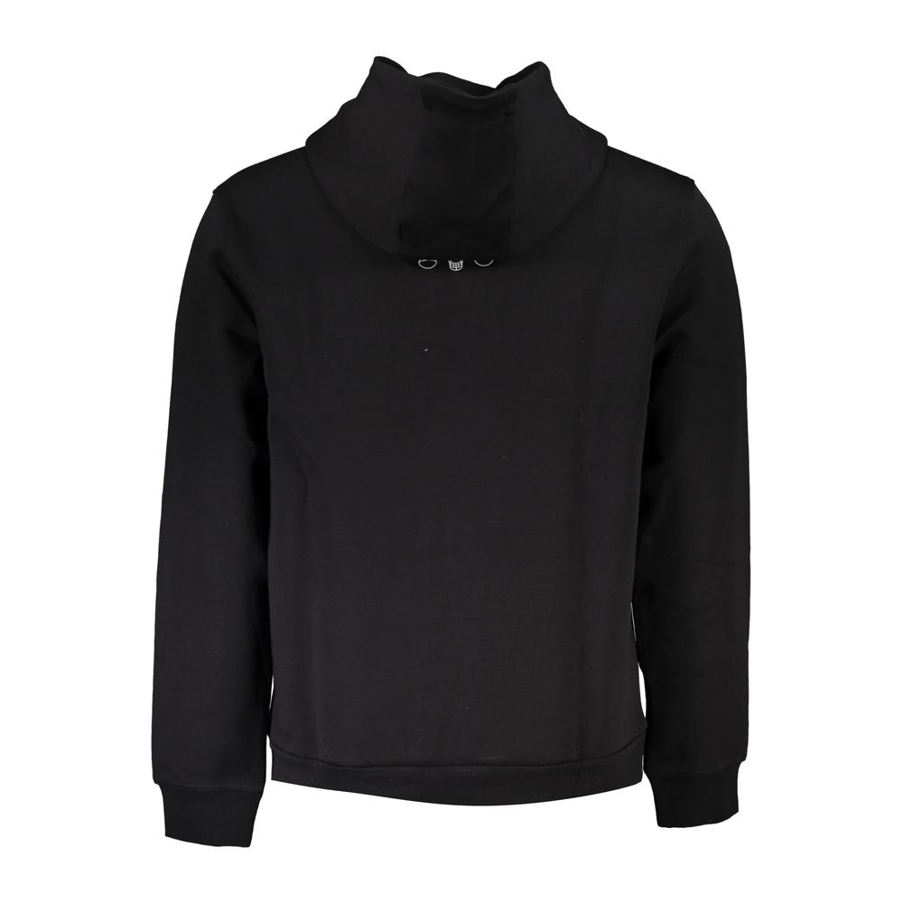 Black Cotton Men Sweatshirt