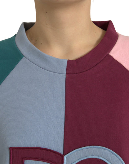 Multicolor Cotton Crew Neck Sweater