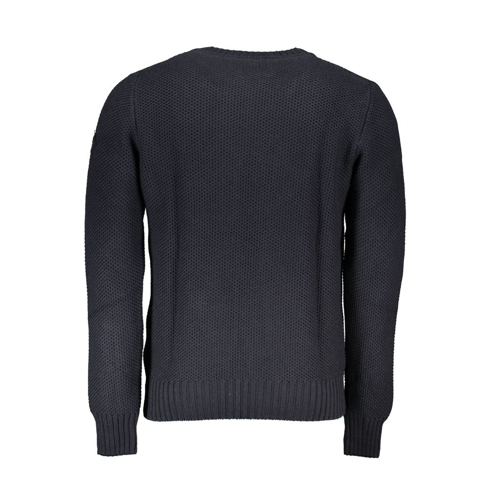 Blue Cotton Men Sweater