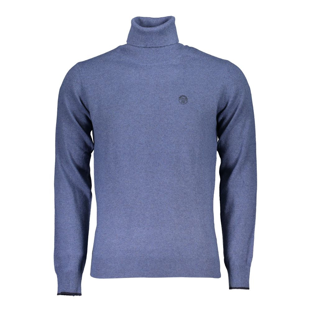 Blue Polyamide Men Sweater