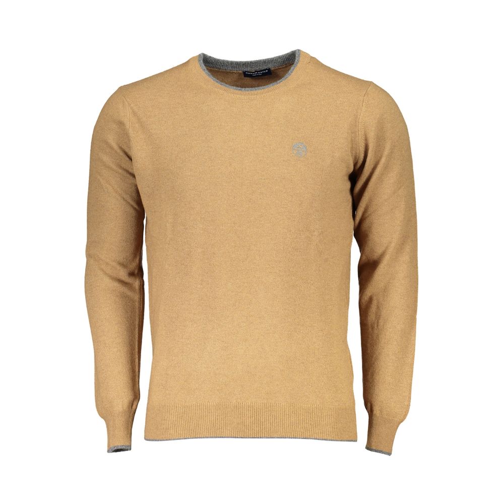 Brown Polyamide Men Sweater