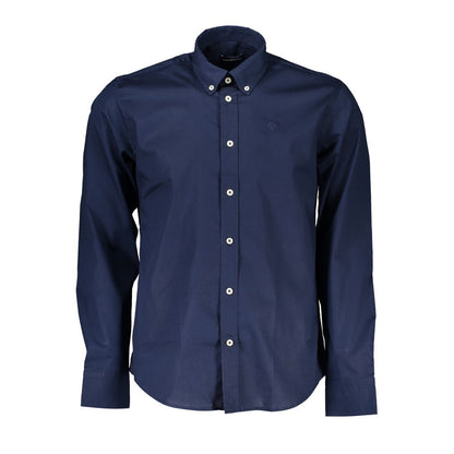 Blue Cotton Mens Shirt