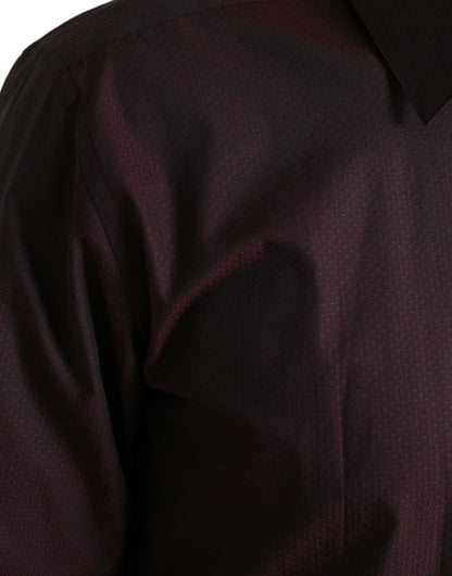 Elegant Maroon Martini Dress Shirt