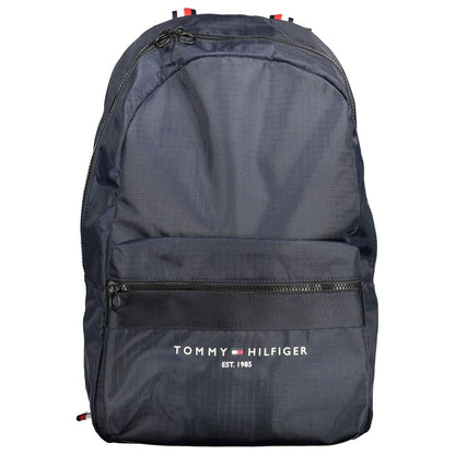 Blue Polyester Men Backpack