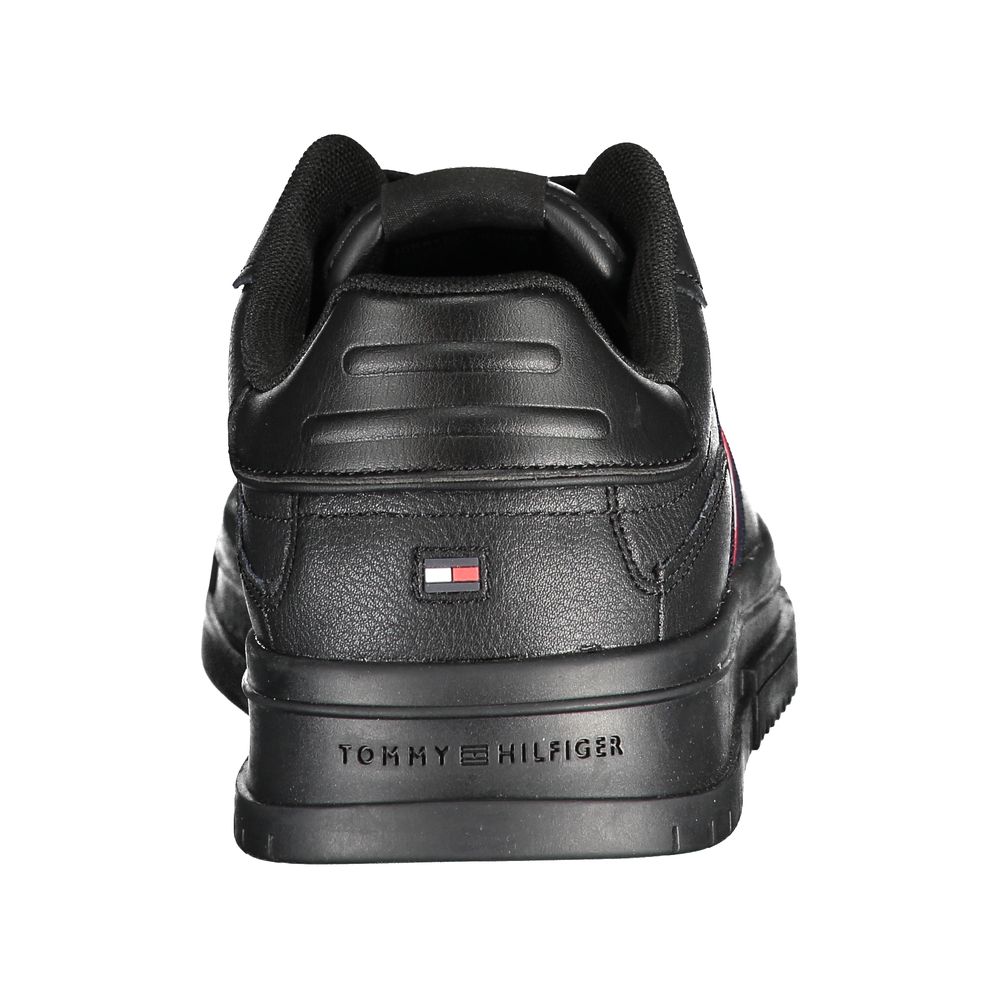 Black Leather Men Sneaker