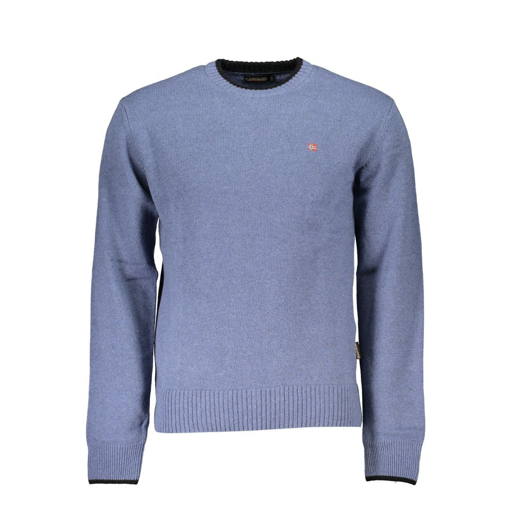 Blue Fabric Men Sweater