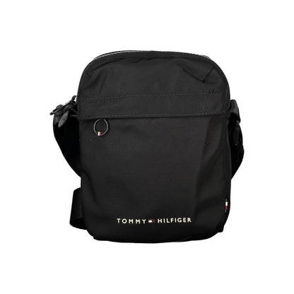 Black Polyester Men Shoulder Bag