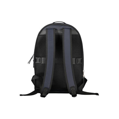 Blue Polyester Men Backpack