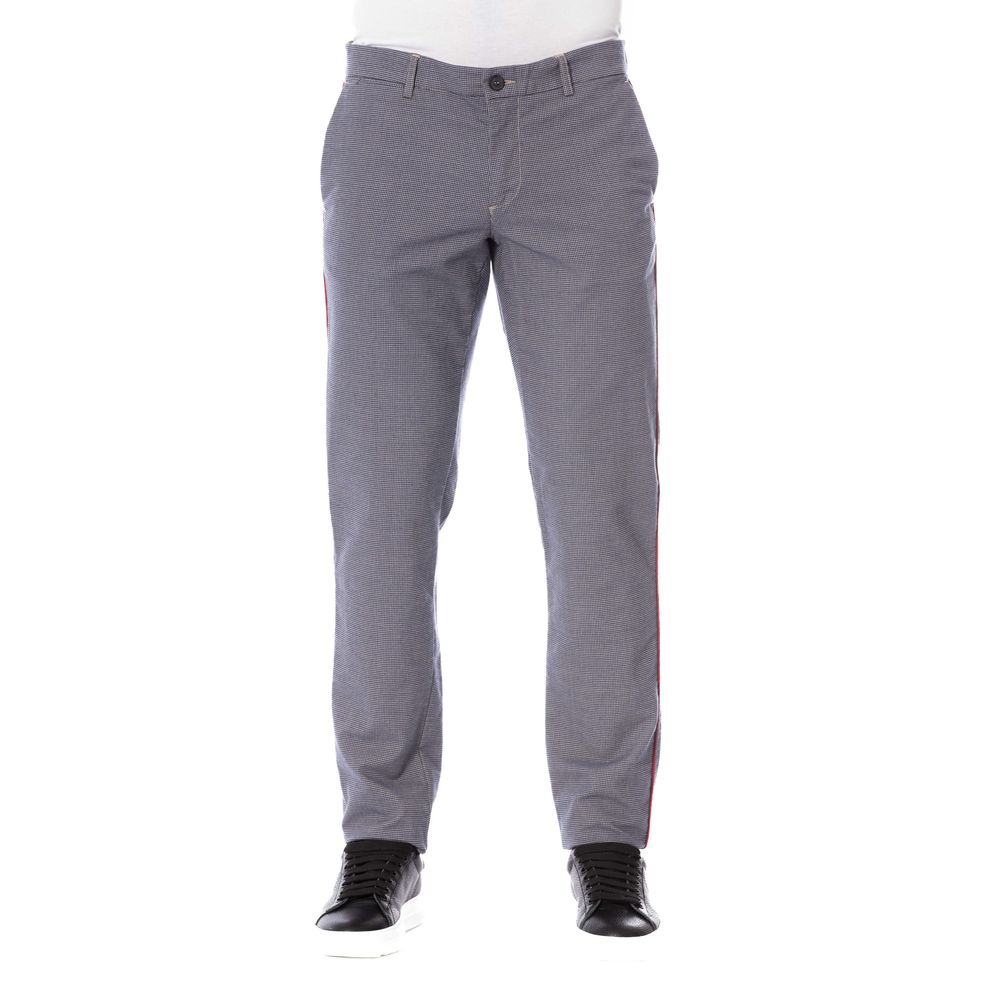 Blue Cotton Men's Trouser