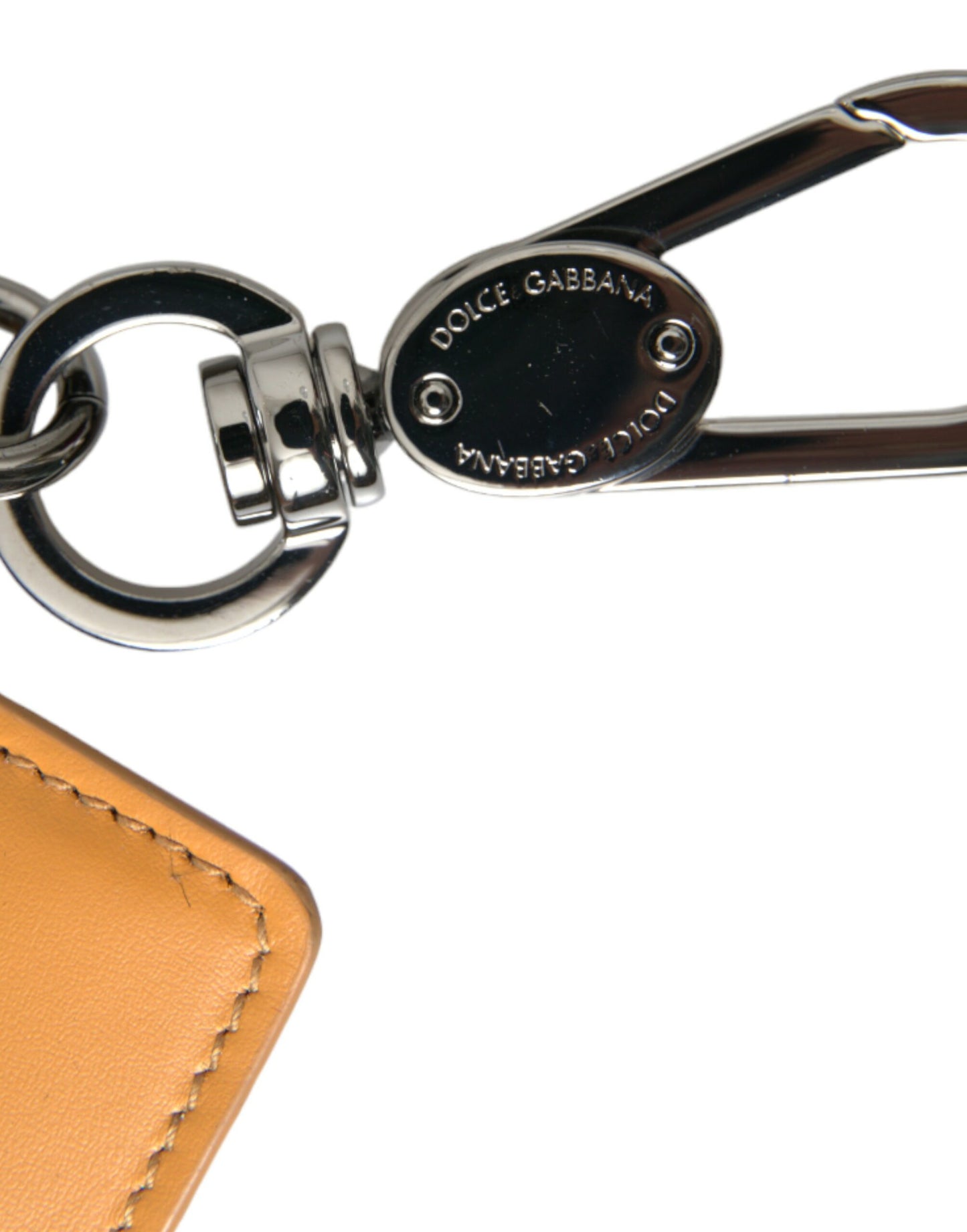 Elegant Orange Calf Leather Card Holder