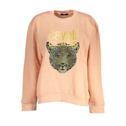 Chic Pink Fleece Crew Neck Sweatshirt