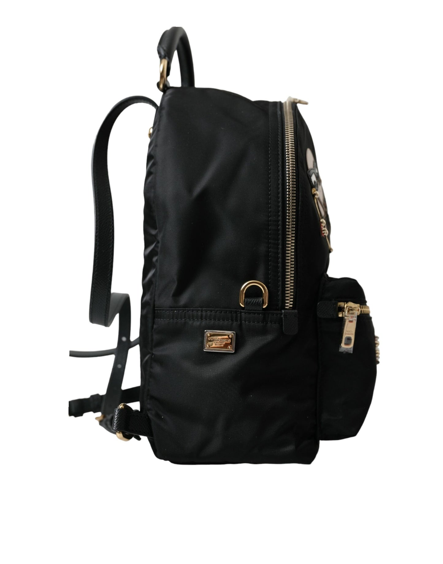 Elegant Embellished Black Backpack