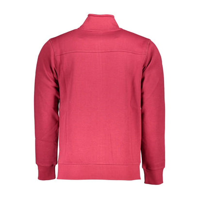 Chic Pink Long Sleeve Zip Sweatshirt