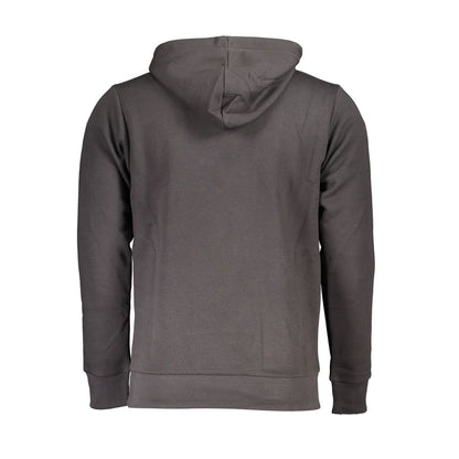 Chic Gray Hooded Sweatshirt with Embroidery Detail