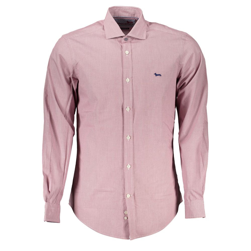 Chic Pink Narrow Fit Long Sleeve Shirt