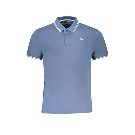 Blue Cotton Polo Shirt