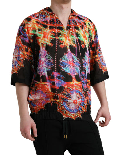 Multicolor Luminarie Print Cotton T-shirt