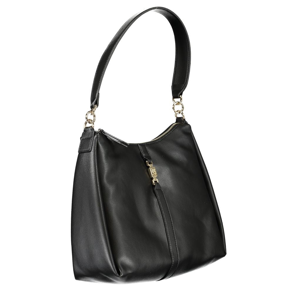 Black Polyester Handbag